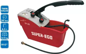 Ручной опрессовочный насос для испытания давлением 0-50 бар SUPER-EGO TP40-S